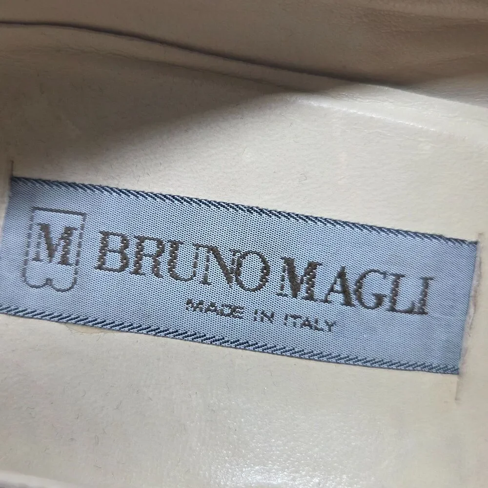 Bruno Magli 29920 Legacy Mens Brown Leather Tassel Italian Loafers Size US 8 M